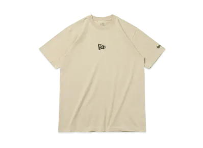 NEW ERA Short Sleeve Cotton T-shirt Flag Logo Mini Regular Fit "Greige"