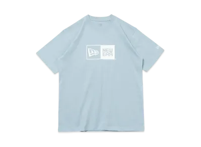 NEW ERA Short Sleeve Cotton T-shirt Box Logo Regular Fit "Mist Blue"