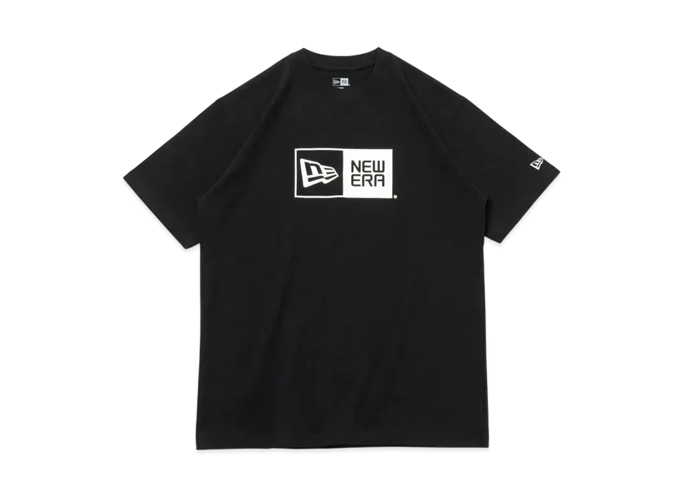 NEW ERA Short Sleeve Cotton T-shirt Box Logo Regular Fit "Black"