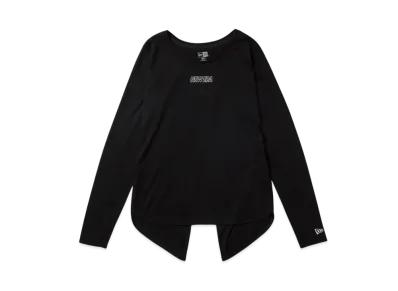 NEW ERA Performance Apparel Women's Long Sleeve Back Slit T-shirt "Black"