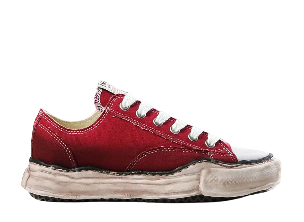 メゾンミハラヤスヒロ ピーターソン OG DE ソール キャンバス ロートップ スニーカー "レッド" (A07FW721)