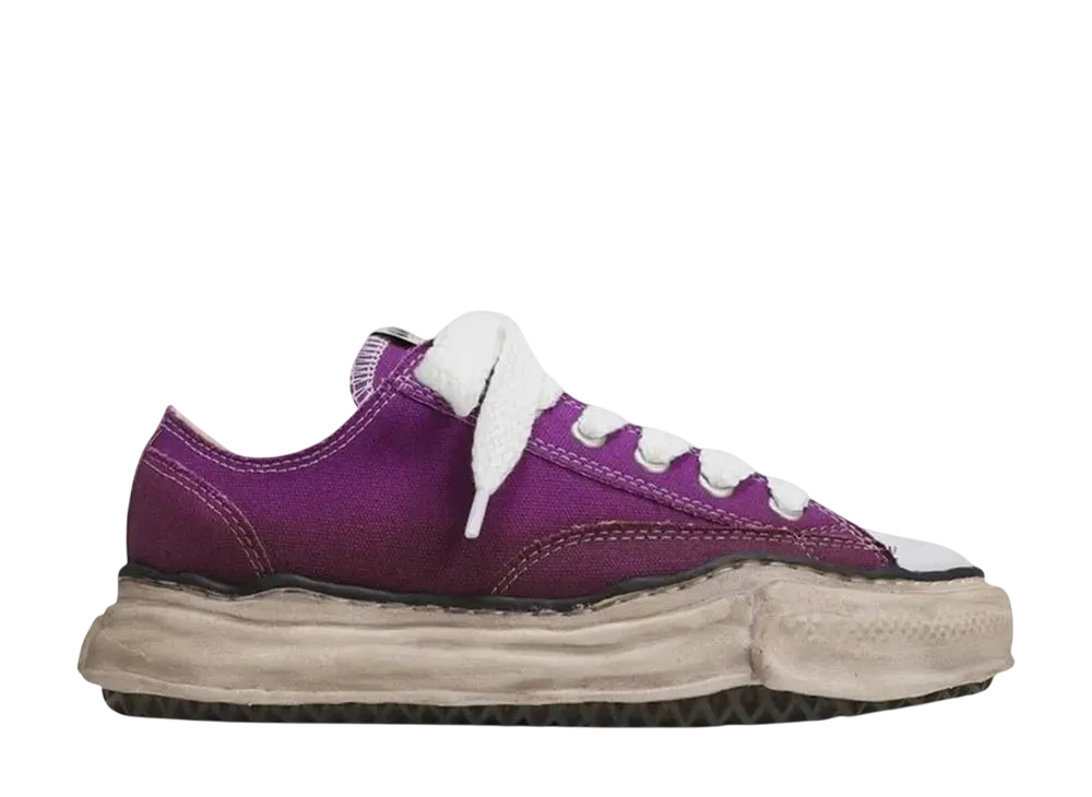 メゾンミハラヤスヒロ ピーターソン OG DE ソール キャンバス ロートップ スニーカー "パープル" (A07FW721)
