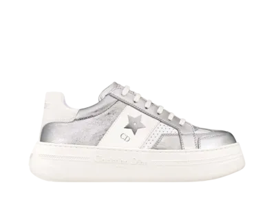 Dior Women's Star Platform Sneaker "Silver/White"