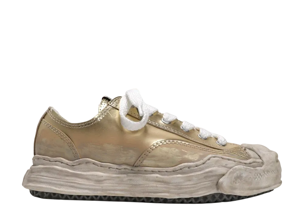 メゾンミハラヤスヒロ ハンク OG DE ソール レザー ロートップ スニーカー "ゴールド" (A07FW724)