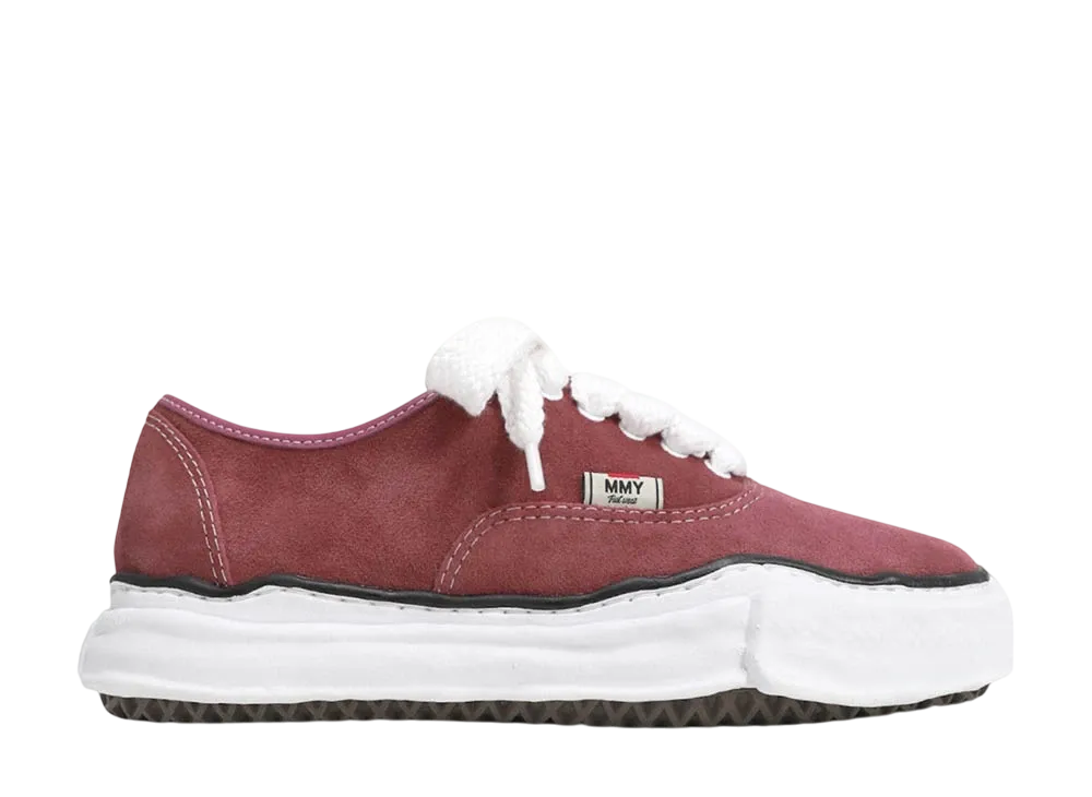 メゾンミハラヤスヒロ ベイカー OG ソール スウェード レザー ロートップ スニーカー "ボルドー" (A07FW730)