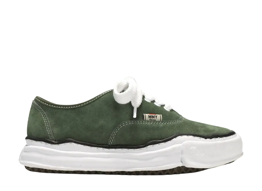メゾンミハラヤスヒロ ベイカー OG ソール スウェード レザー ロートップ スニーカー "グリーン" (A07FW730)