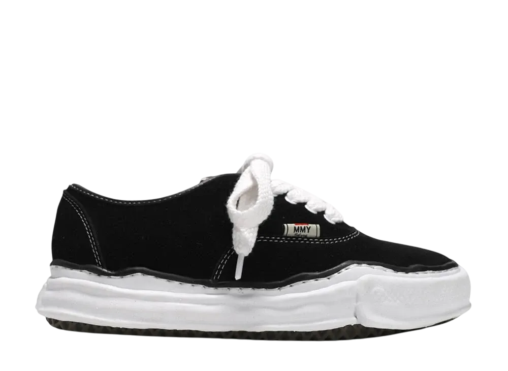 メゾンミハラヤスヒロ ベイカー OG ソール スウェード レザー ロートップ スニーカー "ブラック" (A07FW730)