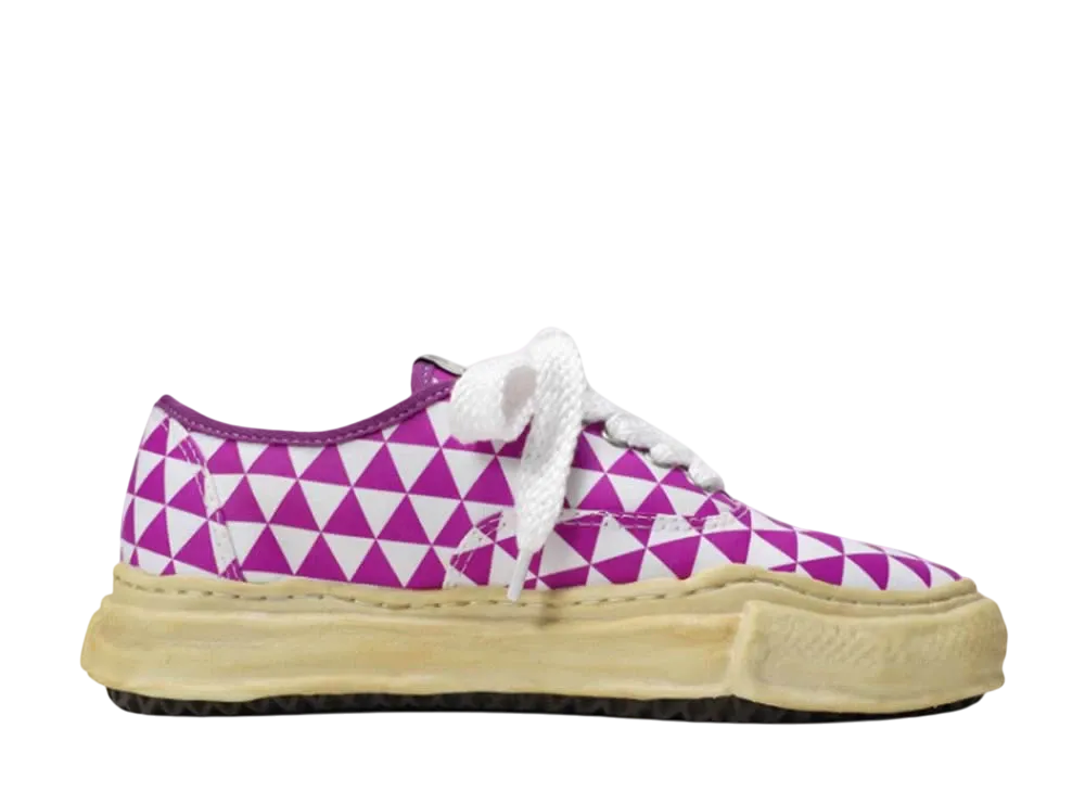 メゾンミハラヤスヒロ ベイカー OD OG ソール プリント キャンバス ロートップ スニーカー "パープル" (A07FW732)