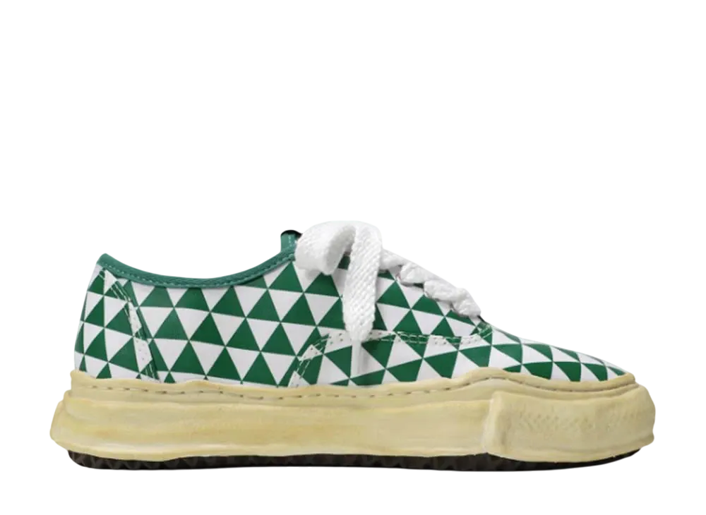 メゾンミハラヤスヒロ ベイカー OD OG ソール プリント キャンバス ロートップ スニーカー "グリーン" (A07FW732)