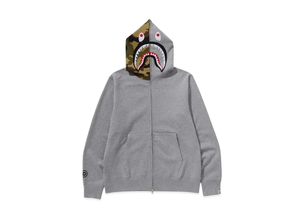 A BATHING APE 1ST Shark Full Zip Hoodie "Gray"