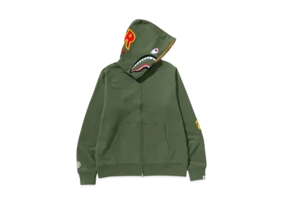 A BATHING APE 2ND Shark Full Zip Hoodie "Green"