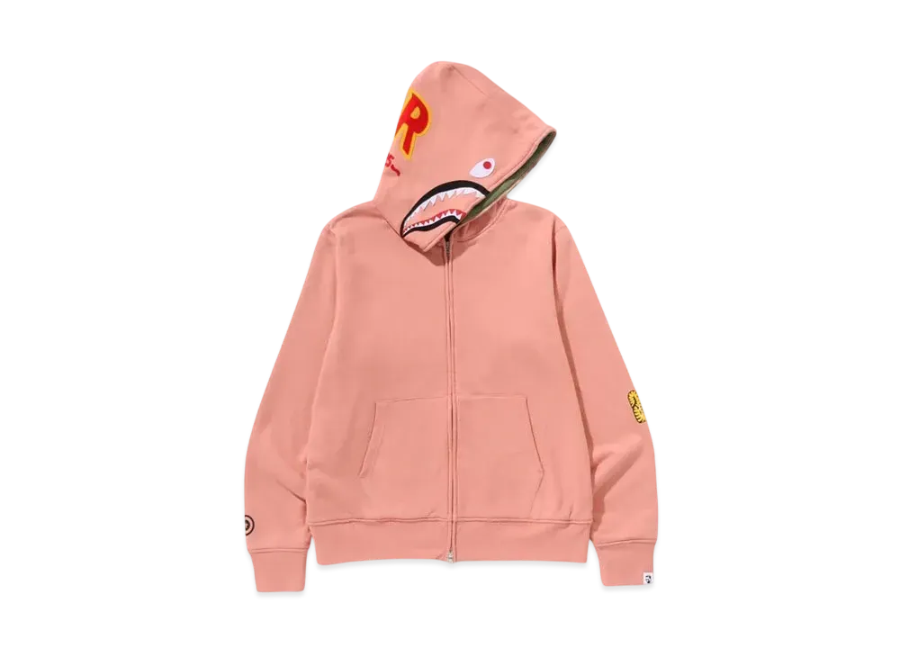 A BATHING APE 2ND Shark Full Zip Hoodie "Pink"