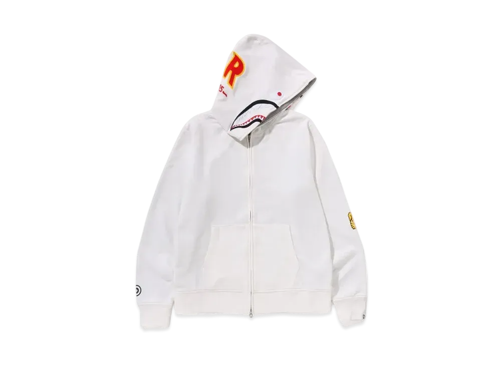 A BATHING APE 2ND Shark Full Zip Hoodie "White"