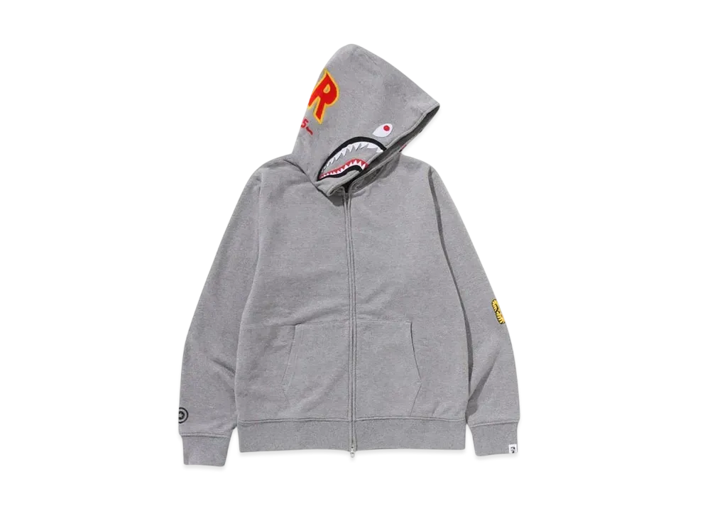 A BATHING APE 2ND Shark Full Zip Hoodie "Gray"