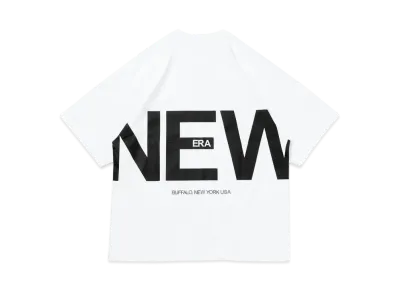 NEW ERA Short Sleeve Oversized Cotton T-Shirt Zoom Up Logo "White"