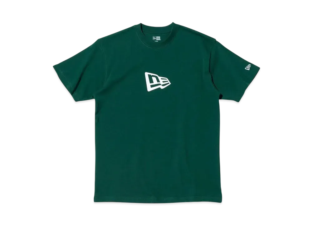 NEW ERA Short Sleeve Cotton T-shirt Flag Logo Mid Regular Fit "Dark Green"