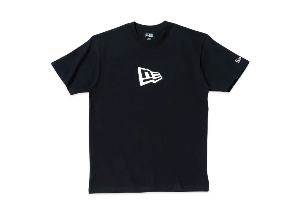 NEW ERA Short Sleeve Cotton T-shirt Flag Logo Mid Regular Fit "Black"