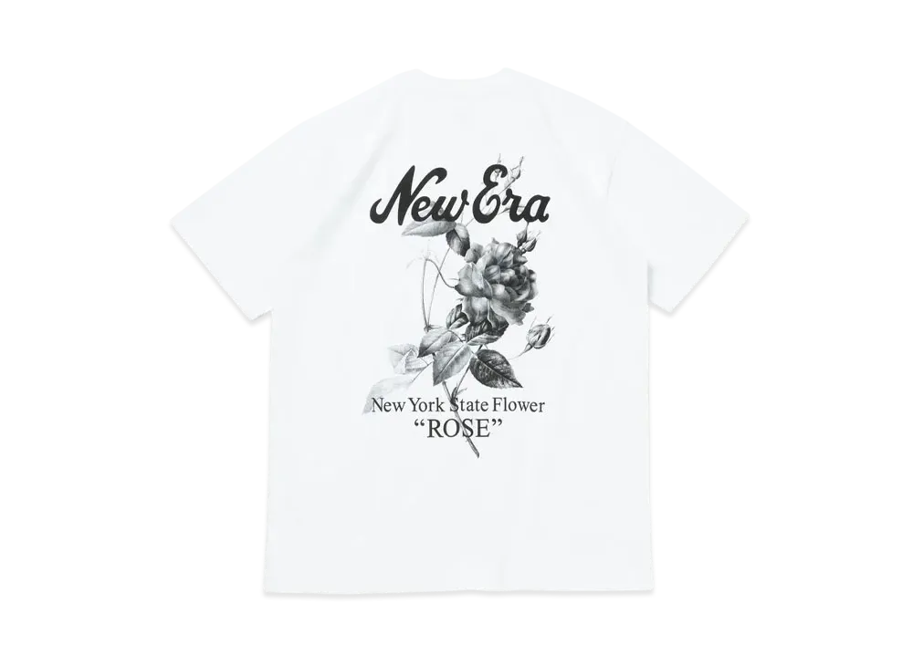 NEW ERA Short Sleeve Cotton T-shirt State Flowers Regular Fit "White"