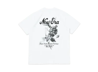 NEW ERA Short Sleeve Cotton T-shirt State Flowers Regular Fit "White"