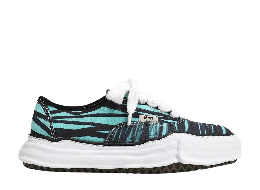 メゾンミハラヤスヒロ ベイカー OG ソール プリンテッド キャンバス ロートップ スニーカー "ブルー" (A07FW736)