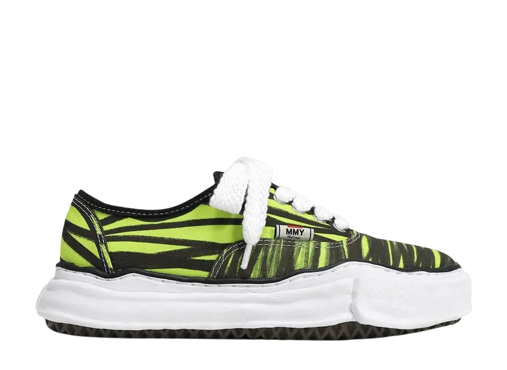 メゾンミハラヤスヒロ ベイカー OG ソール プリンテッド キャンバス ロートップ スニーカー "グリーン" (A07FW736)