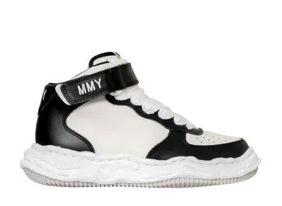 Maison MIHARA YASUHIRO WAYNE OG Sole Leather High-top Sneaker "Black/White"
