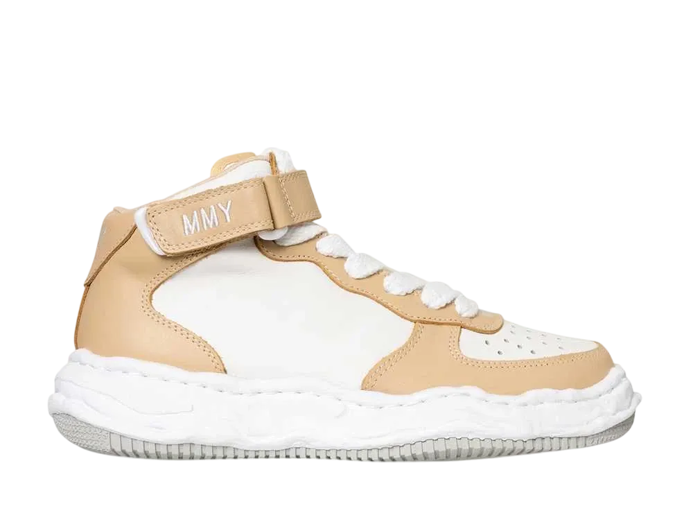 Maison MIHARA YASUHIRO WAYNE OG Sole Leather High-top Sneaker "Beige/White"