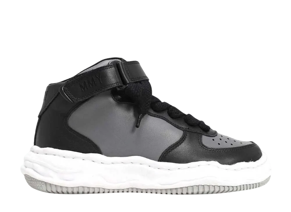 Maison MIHARA YASUHIRO WAYNE OG Sole Leather High-top Sneaker "Black/Grey"