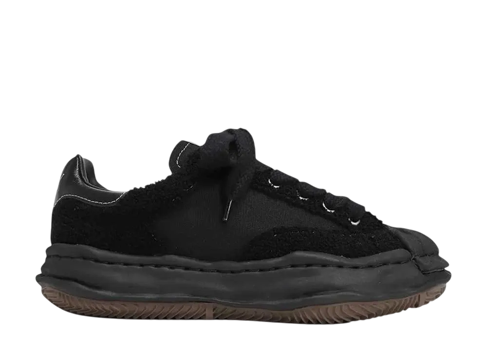 メゾンミハラヤスヒロ ブレイキー OG STC ソール シェニール エンブ ロートップ スニーカー "ブラック" (A08FW712)