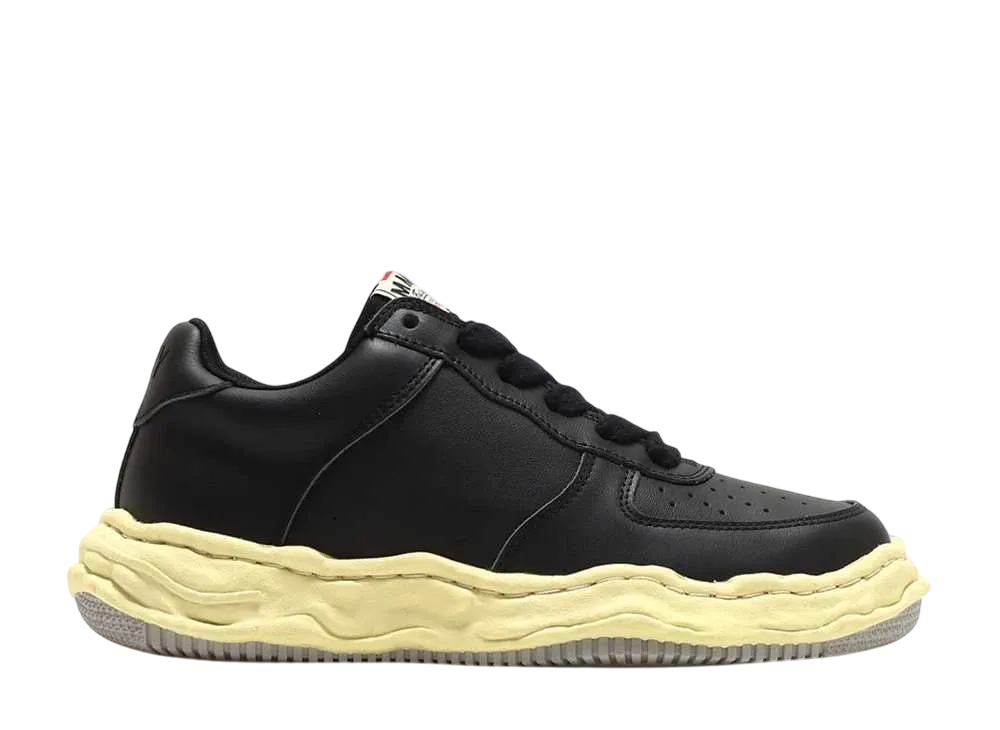 メゾンミハラヤスヒロ ウェイン レザー ロー "ブラック" (A09FW730)