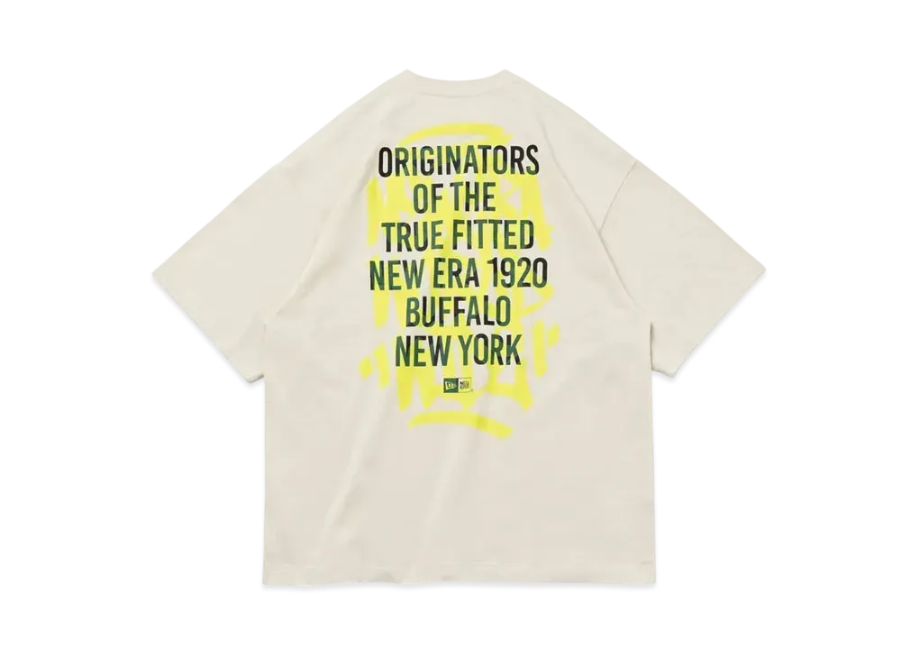 NEW ERA Short Sleeve Oversized Cotton T-Shirt Graffiti "Stone"