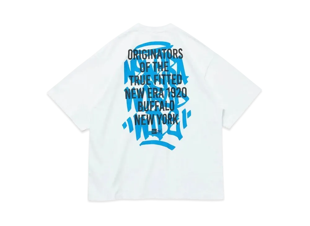 NEW ERA Short Sleeve Oversized Cotton T-Shirt Graffiti "White"