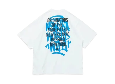 NEW ERA Short Sleeve Oversized Cotton T-Shirt Graffiti "White"