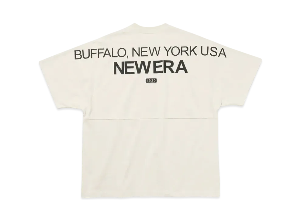 NEW ERA Short Sleeve Oversized Drop Shoulder Cotton T-Shirt Birthplace "Stone"