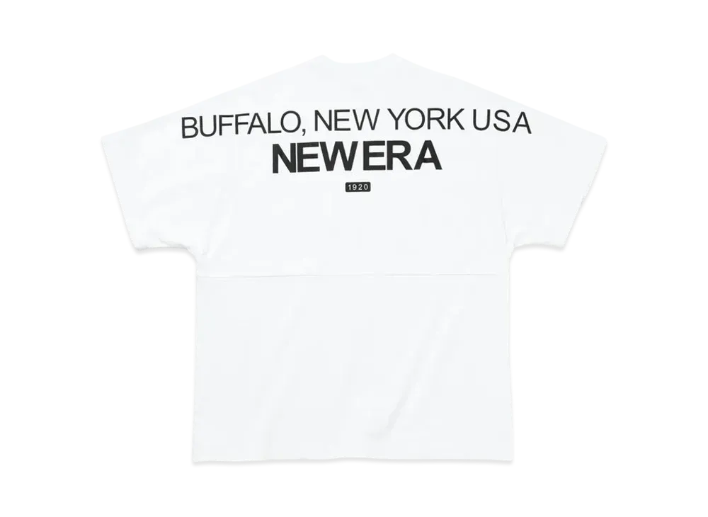 NEW ERA Short Sleeve Oversized Drop Shoulder Cotton T-Shirt Birthplace "White"