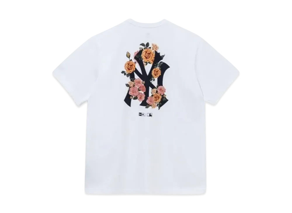 NEW ERA Short Sleeve Performance T-Shirt New York Yankees Flower Logo "White"