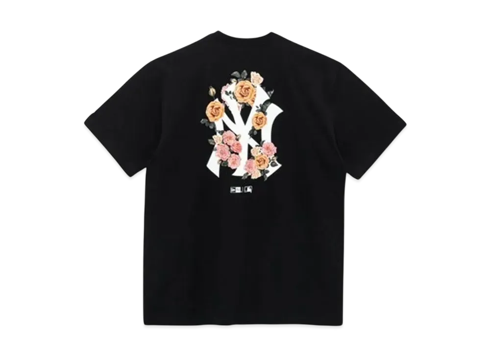 NEW ERA Short Sleeve Performance T-Shirt New York Yankees Flower Logo "Black"