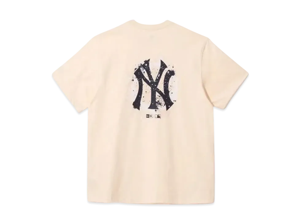NEW ERA Short Sleeve Performance T-Shirt New York Yankees Painting Logo "Ivory"