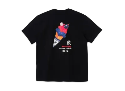 NEW ERA Short Sleeve Performance T-Shirt New York Yankees Ice Cream Logo "Black"