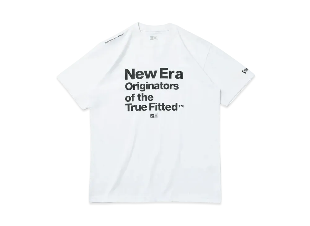 NEW ERA Short Sleeve Performance T-Shirt Wordmark & Originators Regular Fit "White/Black"