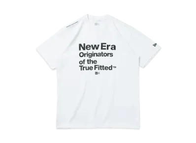 NEW ERA Short Sleeve Performance T-Shirt Wordmark & Originators Regular Fit "White/Black"