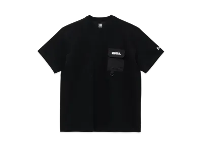 NEW ERA Short Sleeve Performance T-Shirt Woven Pocket "Black"