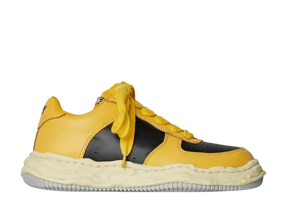 メゾンミハラヤスヒロ ウェイン VL OG ソール レザー ロートップ スニーカー "イエロー/ブラック" (A09FW730)