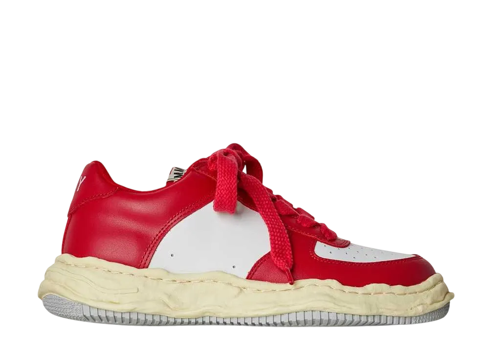Maison MIHARA YASUHIRO WAYNE VL OG Sole Leather Low-top Sneaker "Red/White"