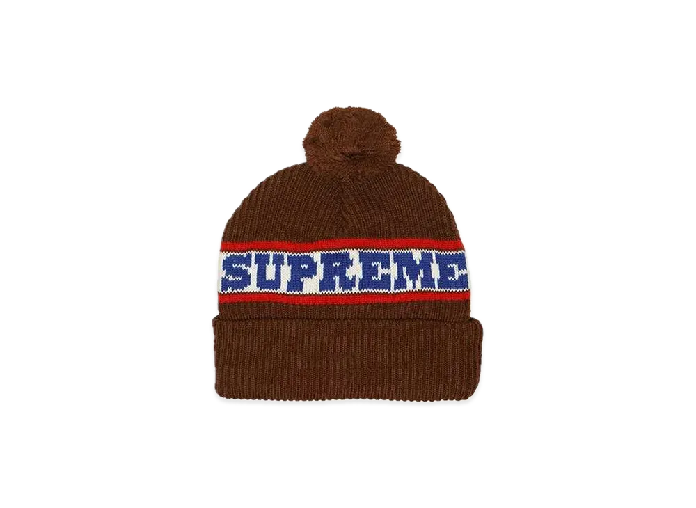 Supreme Big Stripe Beanie "Brown"
