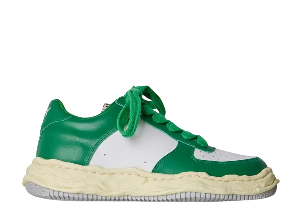 Maison MIHARA YASUHIRO WAYNE VL OG Sole Leather Low-top Sneaker "Green/White"