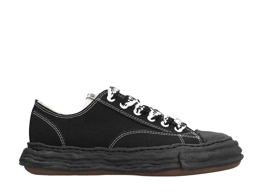 メゾンミハラヤスヒロ ピーターソン23 OG ソール BC キャンバス ロートップ スニーカー "ブラック" (A12FW707)