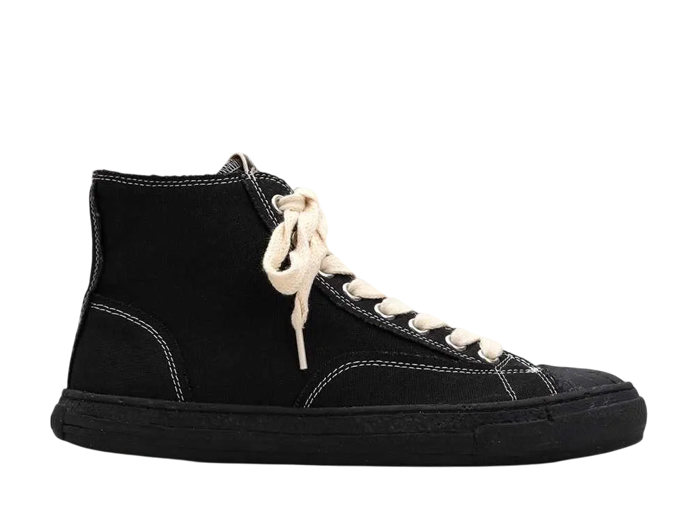 Maison MIHARA YASUHIRO PAST Sole Canvas High-top Sneaker "Black/Black"