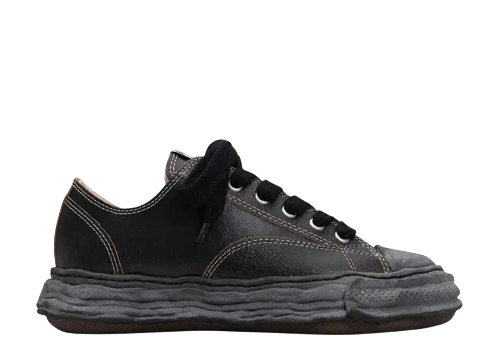 メゾンミハラヤスヒロ ピーターソン23 OG ソール クラッキング LT ロートップ スニーカー "ブラック/ブラック" (A12FW708)