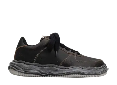 Maison MIHARA YASUHIRO WAYNE OG Sole Cracking Leather Low-top Sneaker "Black/Black"